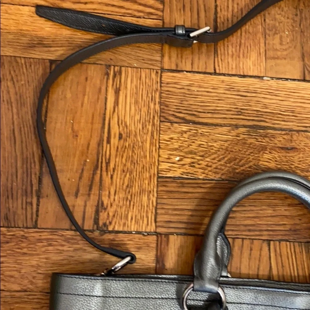 Ralph Lauren gray/silver tote & crossbody bag